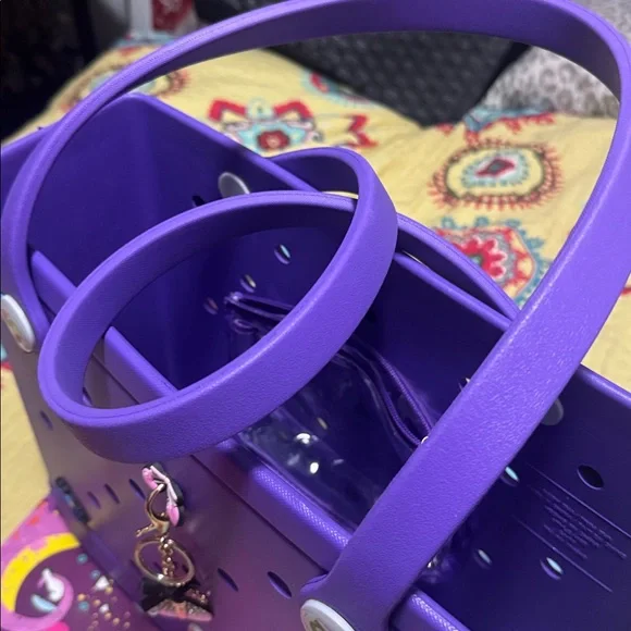 Purple Bogg Bag with Charms - Picture 4 of 10